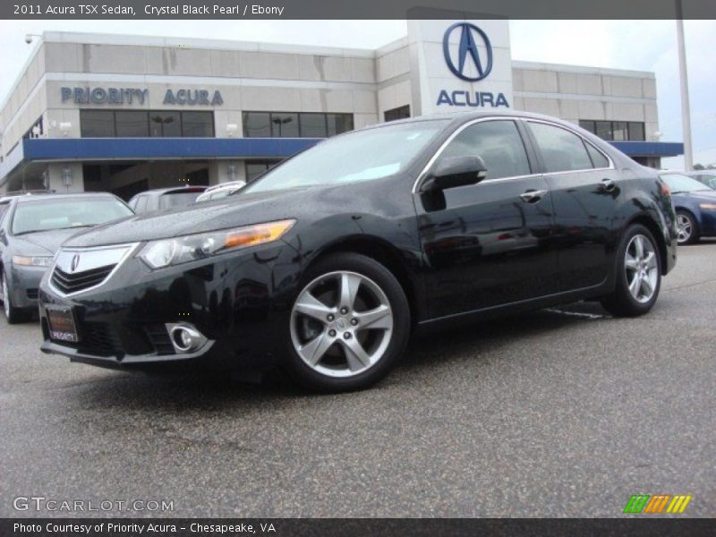 Crystal Black Pearl / Ebony 2011 Acura TSX Sedan