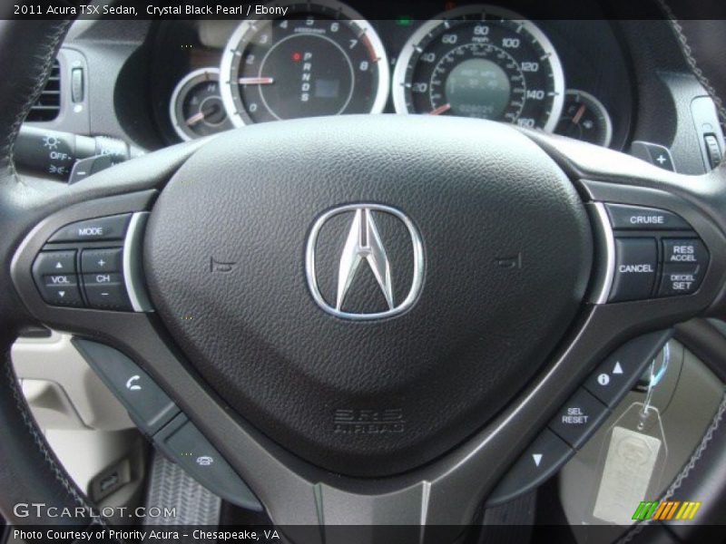 Crystal Black Pearl / Ebony 2011 Acura TSX Sedan