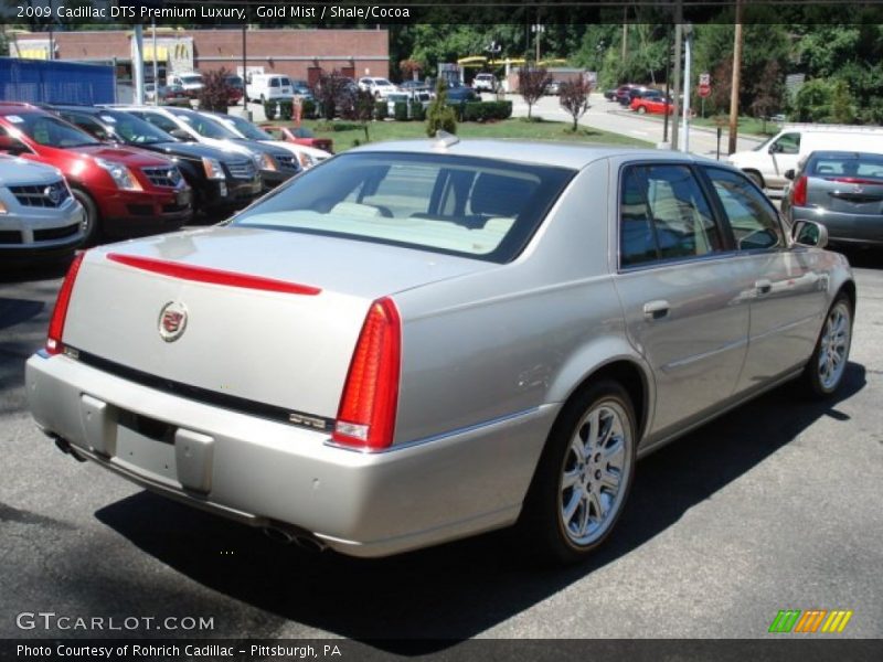 Gold Mist / Shale/Cocoa 2009 Cadillac DTS Premium Luxury