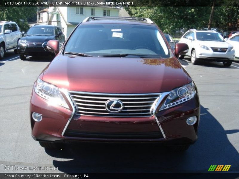 Claret Red Mica / Black/Ebony Birds Eye Maple 2013 Lexus RX 350 AWD