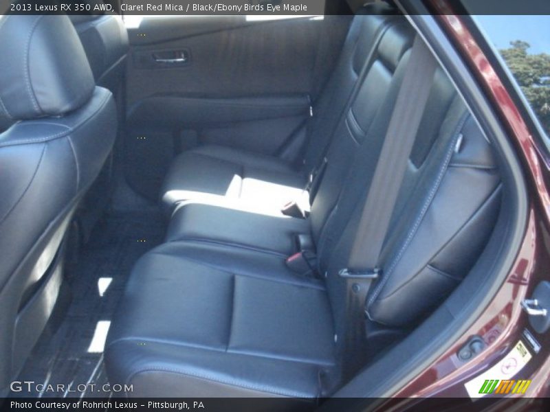 Claret Red Mica / Black/Ebony Birds Eye Maple 2013 Lexus RX 350 AWD