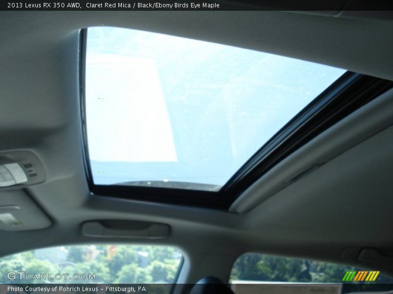 Claret Red Mica / Black/Ebony Birds Eye Maple 2013 Lexus RX 350 AWD