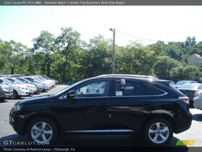 Obsidian Black / Saddle Tan/Espresso Birds Eye Maple 2013 Lexus RX 350 AWD