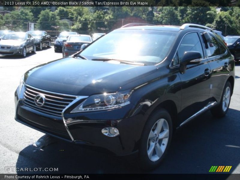 Obsidian Black / Saddle Tan/Espresso Birds Eye Maple 2013 Lexus RX 350 AWD