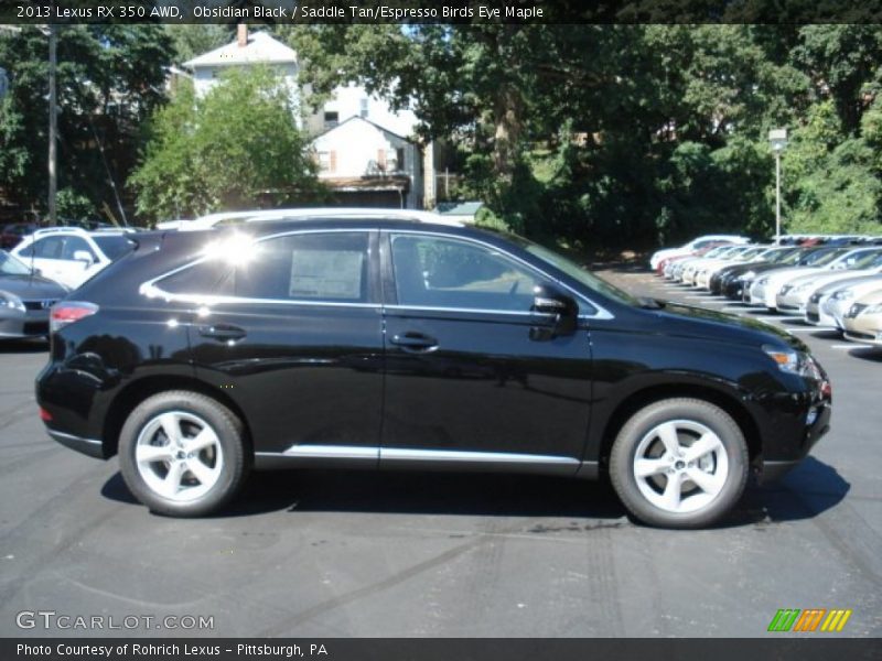 Obsidian Black / Saddle Tan/Espresso Birds Eye Maple 2013 Lexus RX 350 AWD