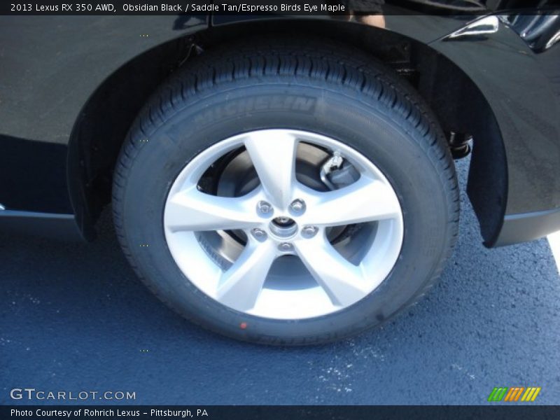 Obsidian Black / Saddle Tan/Espresso Birds Eye Maple 2013 Lexus RX 350 AWD