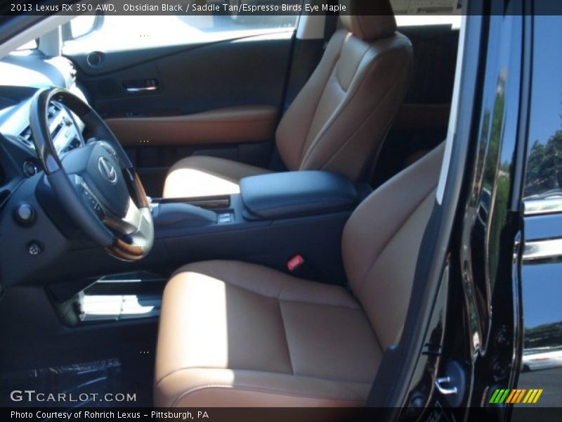 Obsidian Black / Saddle Tan/Espresso Birds Eye Maple 2013 Lexus RX 350 AWD