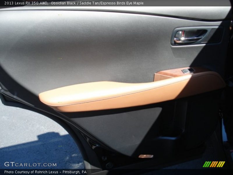 Obsidian Black / Saddle Tan/Espresso Birds Eye Maple 2013 Lexus RX 350 AWD