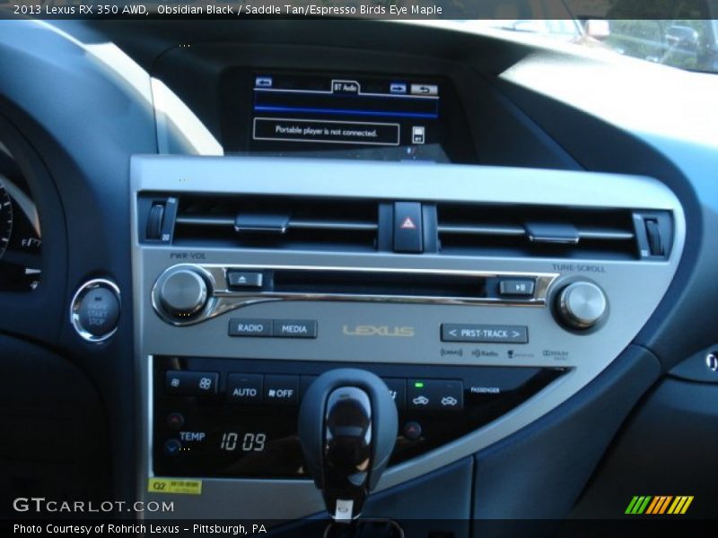 Obsidian Black / Saddle Tan/Espresso Birds Eye Maple 2013 Lexus RX 350 AWD