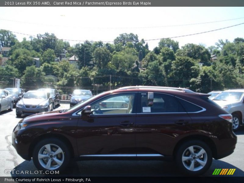 Claret Red Mica / Parchment/Espresso Birds Eye Maple 2013 Lexus RX 350 AWD