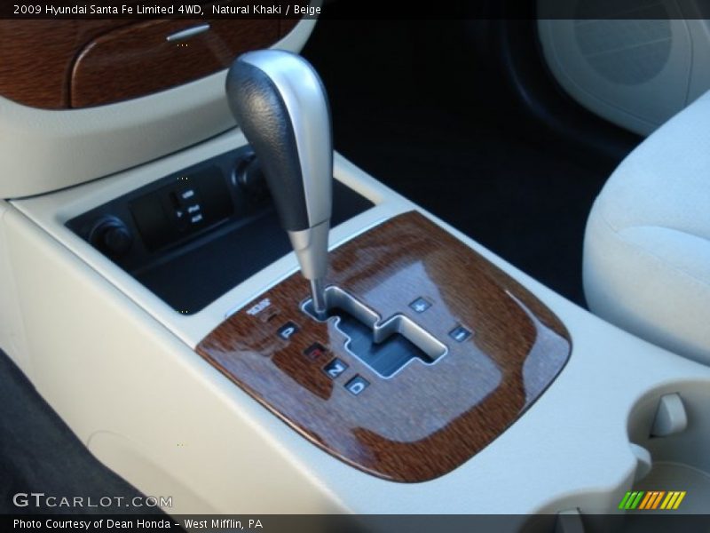  2009 Santa Fe Limited 4WD 5 Speed Shiftronic Automatic Shifter
