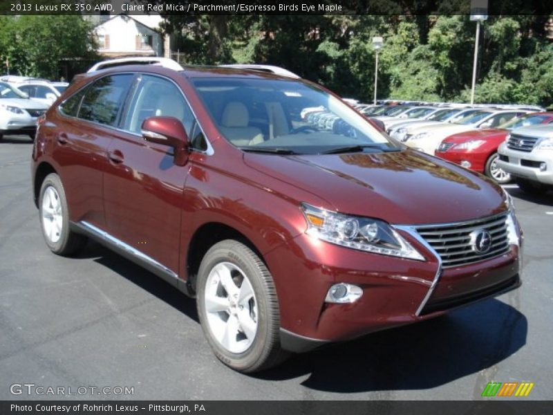 Claret Red Mica / Parchment/Espresso Birds Eye Maple 2013 Lexus RX 350 AWD