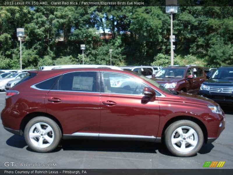 Claret Red Mica / Parchment/Espresso Birds Eye Maple 2013 Lexus RX 350 AWD