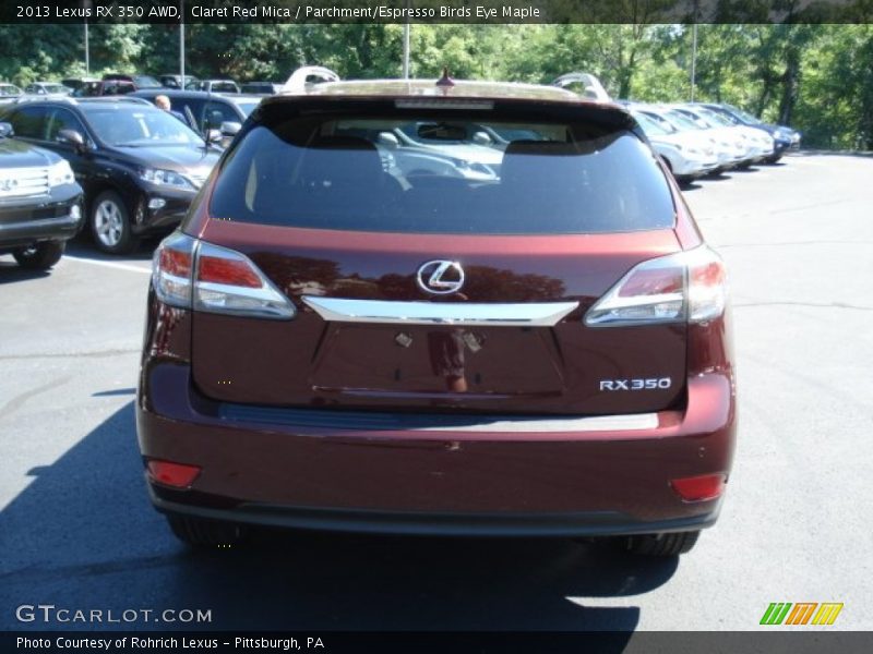 Claret Red Mica / Parchment/Espresso Birds Eye Maple 2013 Lexus RX 350 AWD