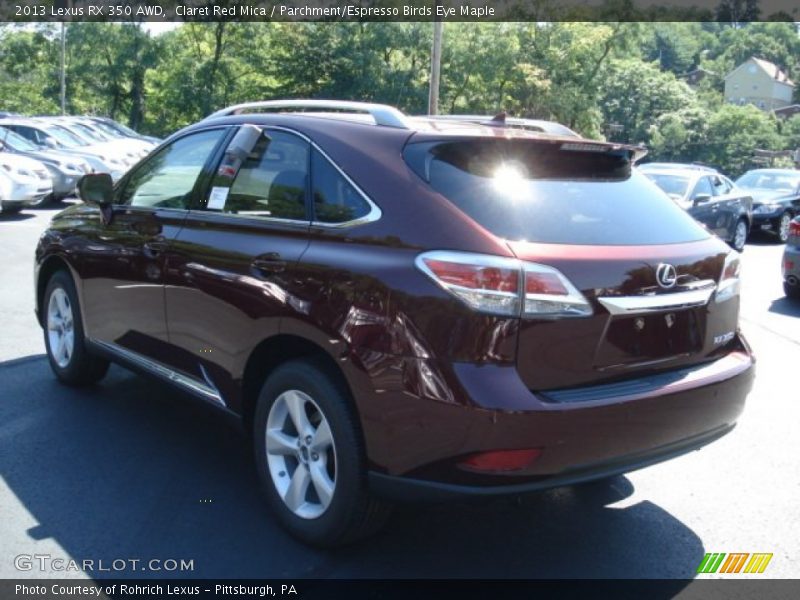 Claret Red Mica / Parchment/Espresso Birds Eye Maple 2013 Lexus RX 350 AWD