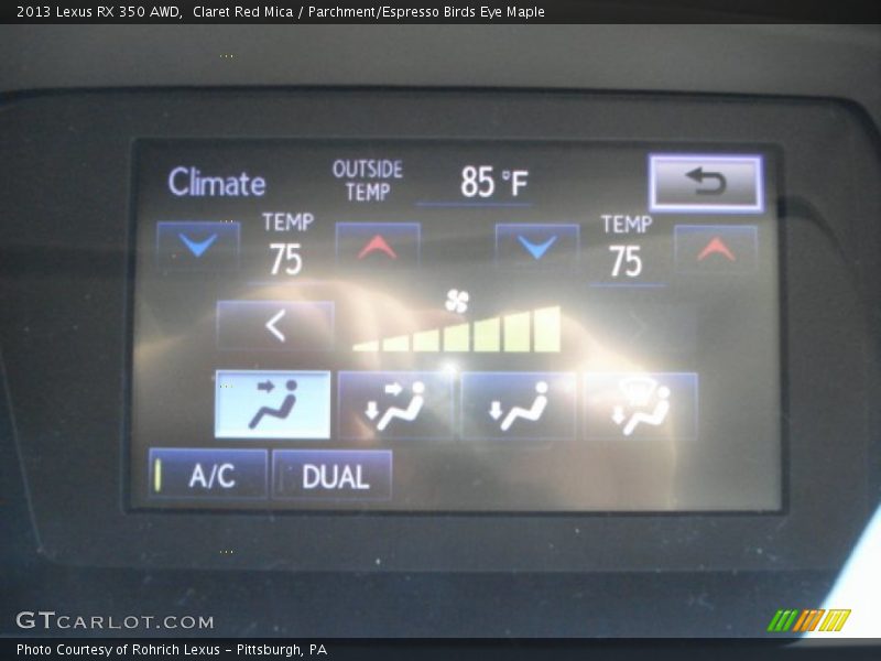 Claret Red Mica / Parchment/Espresso Birds Eye Maple 2013 Lexus RX 350 AWD