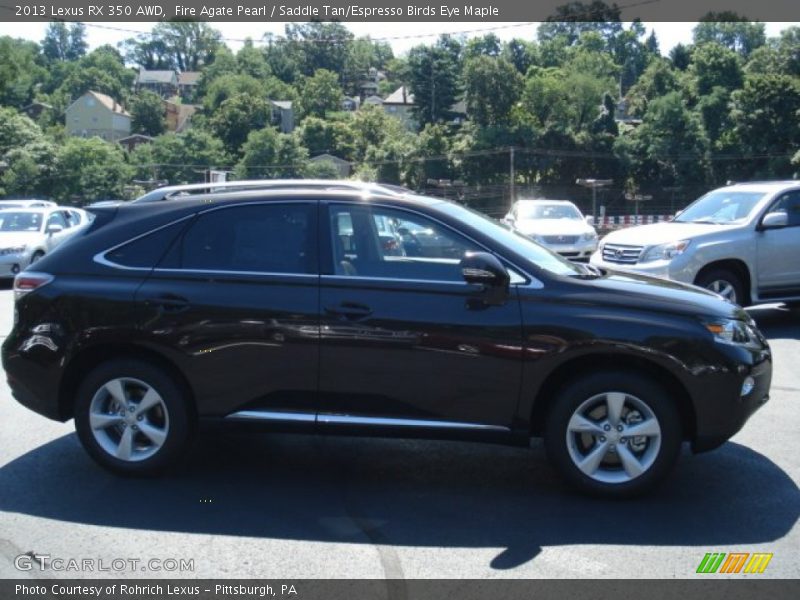 Fire Agate Pearl / Saddle Tan/Espresso Birds Eye Maple 2013 Lexus RX 350 AWD