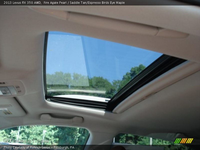 Sunroof of 2013 RX 350 AWD