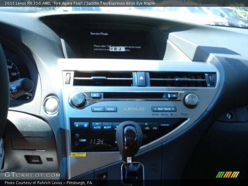 Controls of 2013 RX 350 AWD