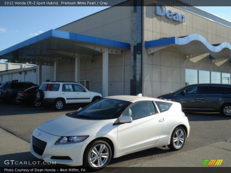 Premium White Pearl / Gray 2012 Honda CR-Z Sport Hybrid