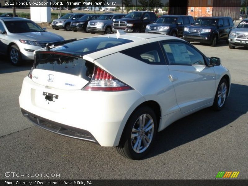Premium White Pearl / Gray 2012 Honda CR-Z Sport Hybrid