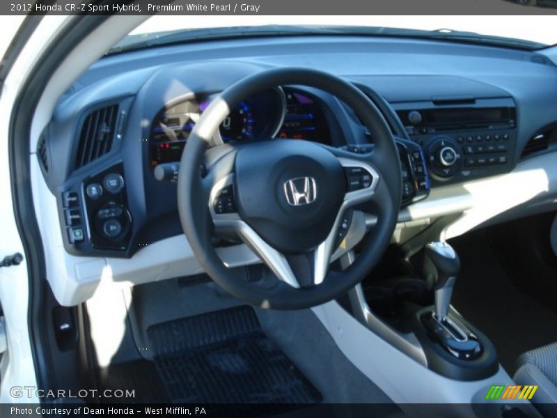 Premium White Pearl / Gray 2012 Honda CR-Z Sport Hybrid