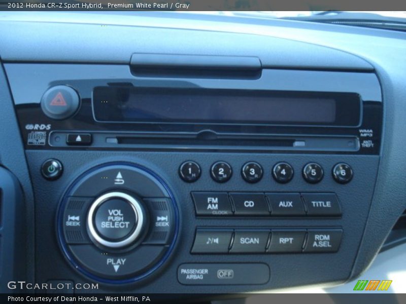 Audio System of 2012 CR-Z Sport Hybrid