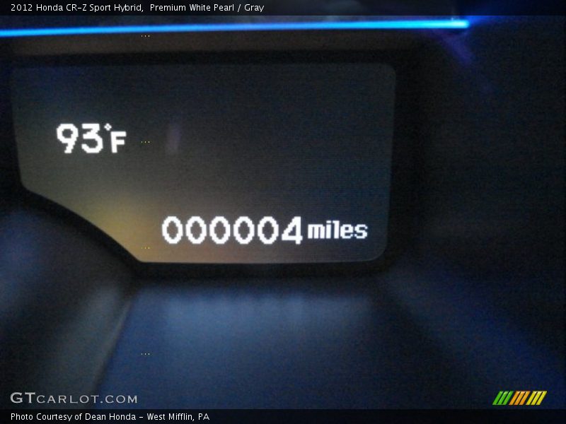 Premium White Pearl / Gray 2012 Honda CR-Z Sport Hybrid