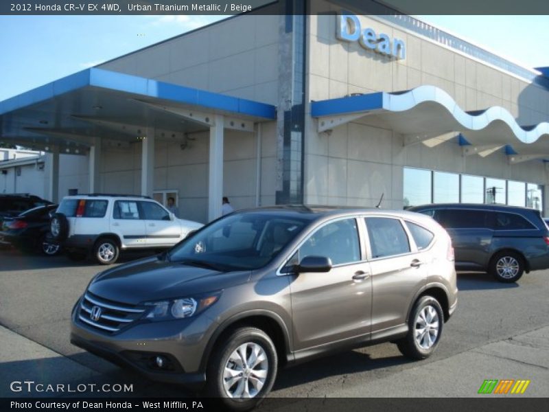 Urban Titanium Metallic / Beige 2012 Honda CR-V EX 4WD