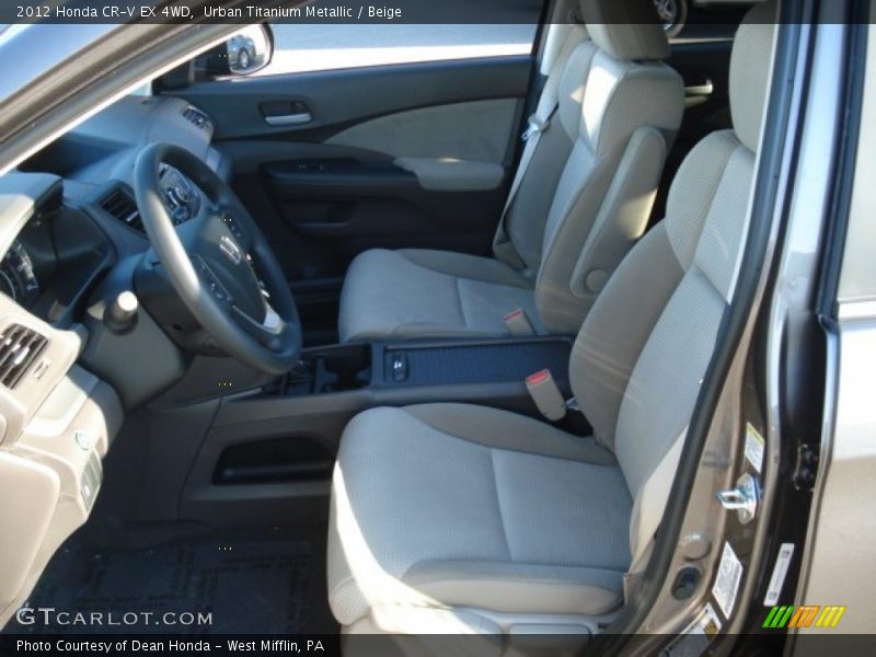 Front Seat of 2012 CR-V EX 4WD