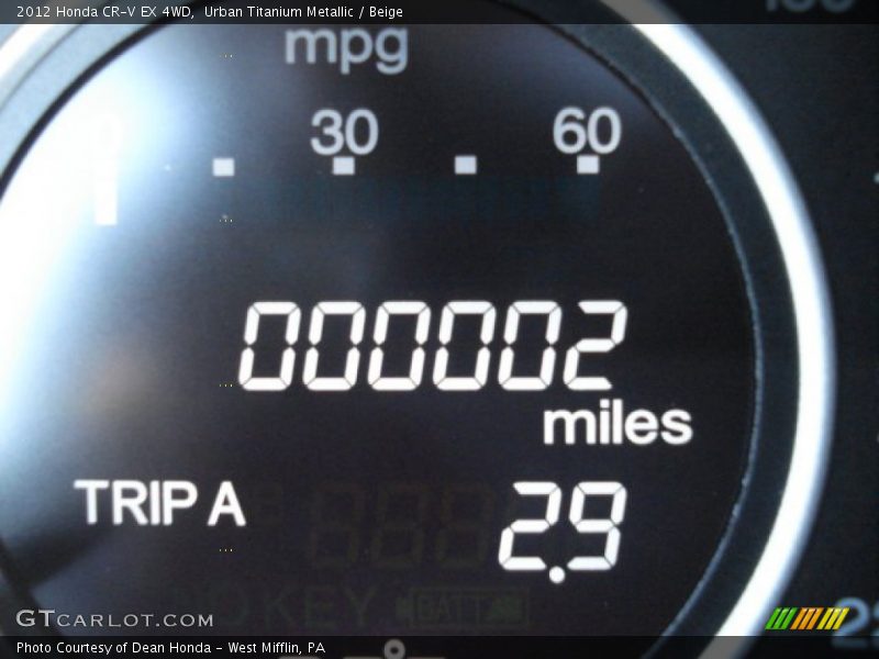 Urban Titanium Metallic / Beige 2012 Honda CR-V EX 4WD