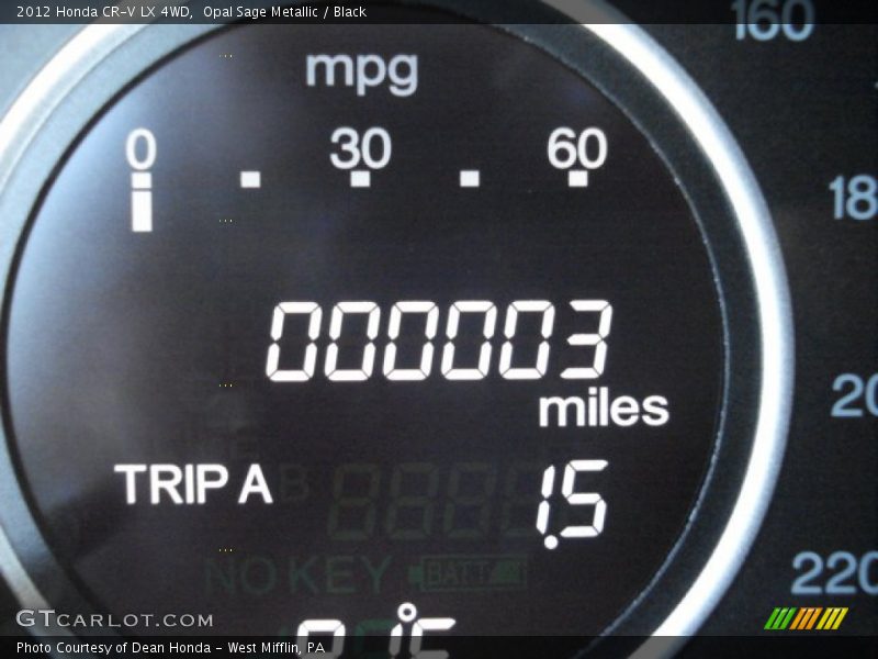 Opal Sage Metallic / Black 2012 Honda CR-V LX 4WD