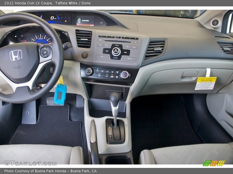 Taffeta White / Stone 2012 Honda Civic LX Coupe