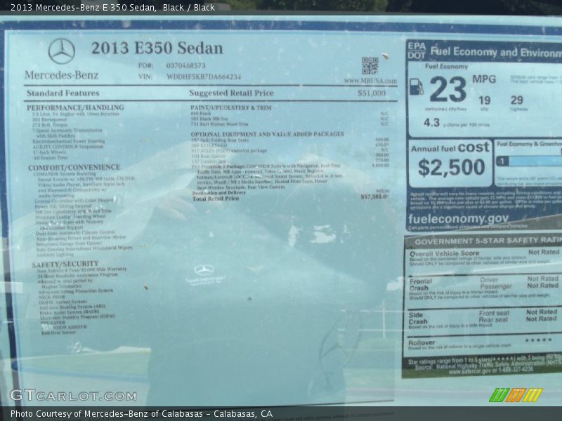 Black / Black 2013 Mercedes-Benz E 350 Sedan