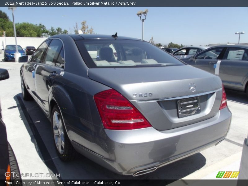 Palladium Silver Metallic / Ash/Grey 2013 Mercedes-Benz S 550 Sedan