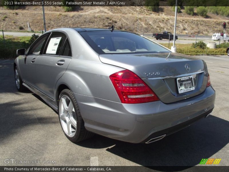 Palladium Silver Metallic / Ash/Grey 2013 Mercedes-Benz S 550 Sedan