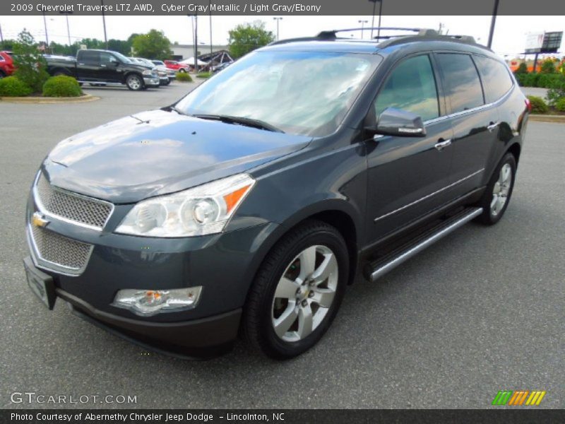 Cyber Gray Metallic / Light Gray/Ebony 2009 Chevrolet Traverse LTZ AWD