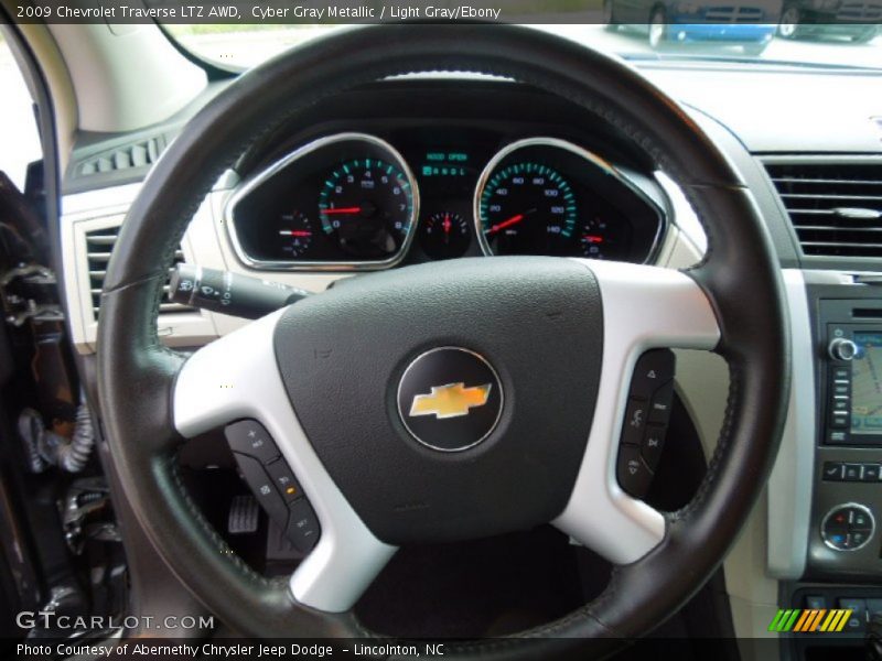 Cyber Gray Metallic / Light Gray/Ebony 2009 Chevrolet Traverse LTZ AWD