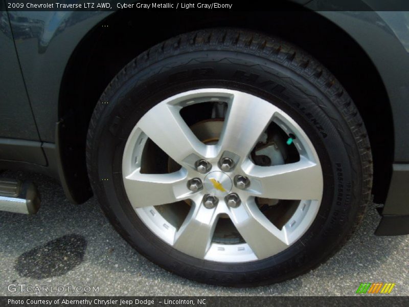 Cyber Gray Metallic / Light Gray/Ebony 2009 Chevrolet Traverse LTZ AWD