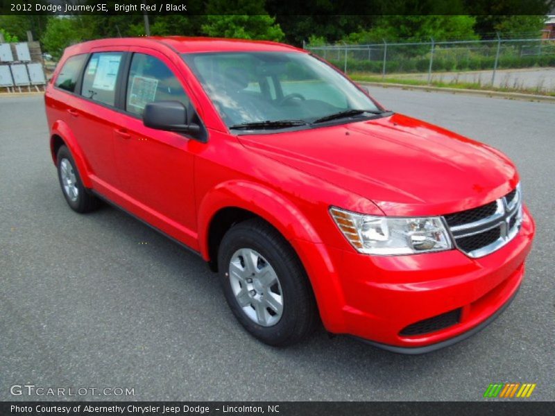 Bright Red / Black 2012 Dodge Journey SE