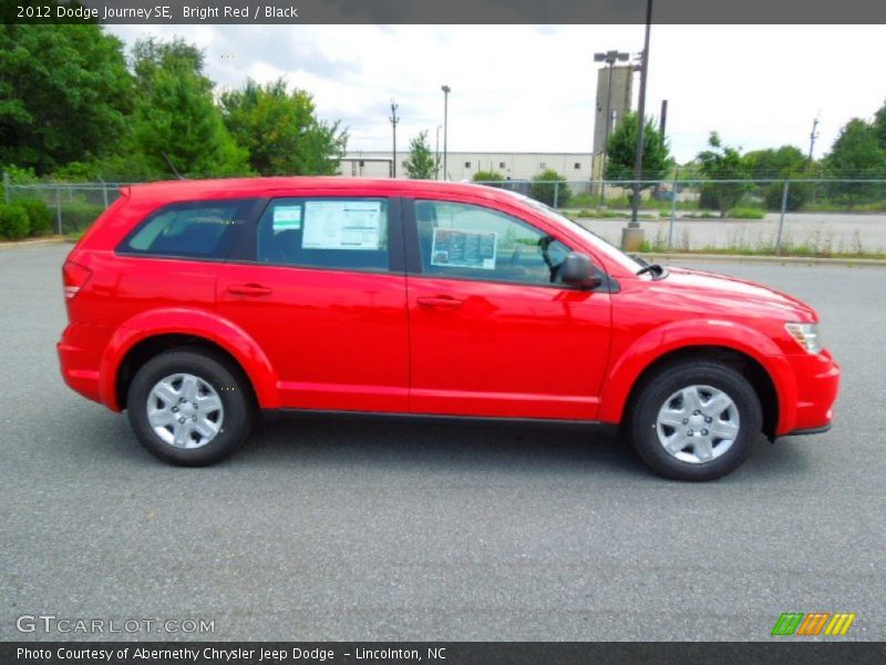 Bright Red / Black 2012 Dodge Journey SE