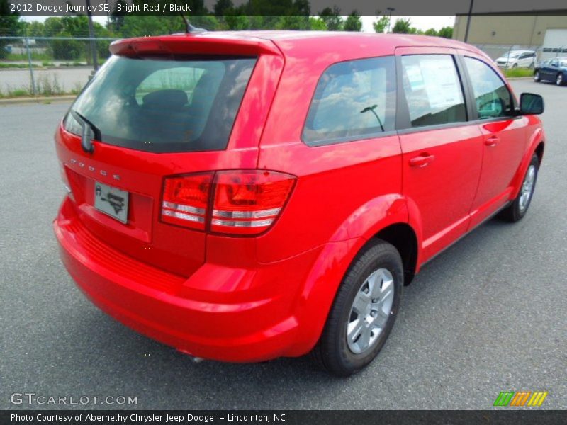 Bright Red / Black 2012 Dodge Journey SE