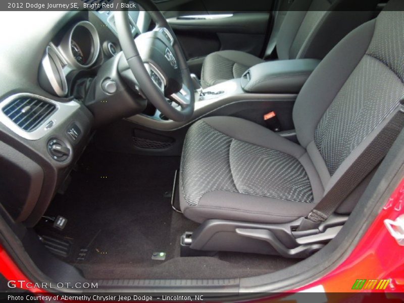 Bright Red / Black 2012 Dodge Journey SE