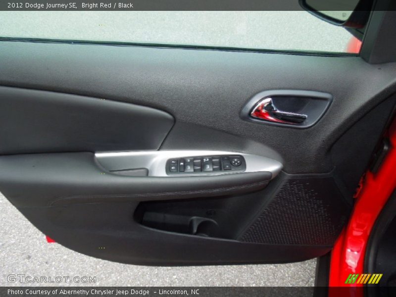 Bright Red / Black 2012 Dodge Journey SE