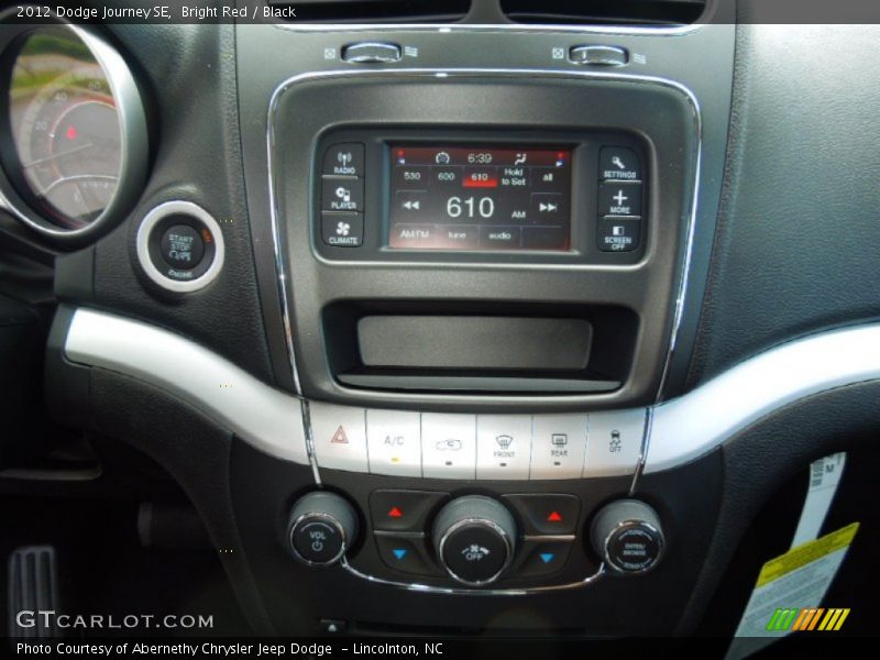 Bright Red / Black 2012 Dodge Journey SE