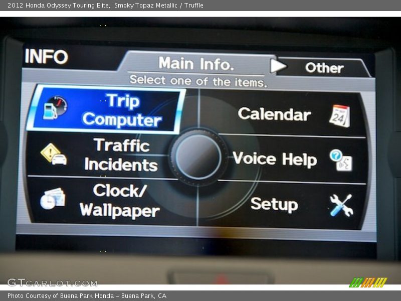 Smoky Topaz Metallic / Truffle 2012 Honda Odyssey Touring Elite