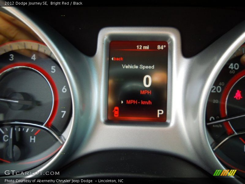 Bright Red / Black 2012 Dodge Journey SE