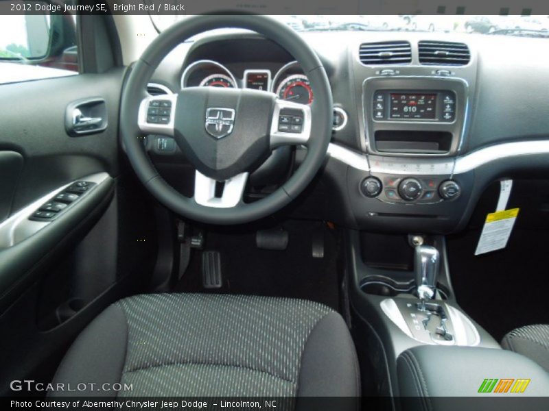 Bright Red / Black 2012 Dodge Journey SE