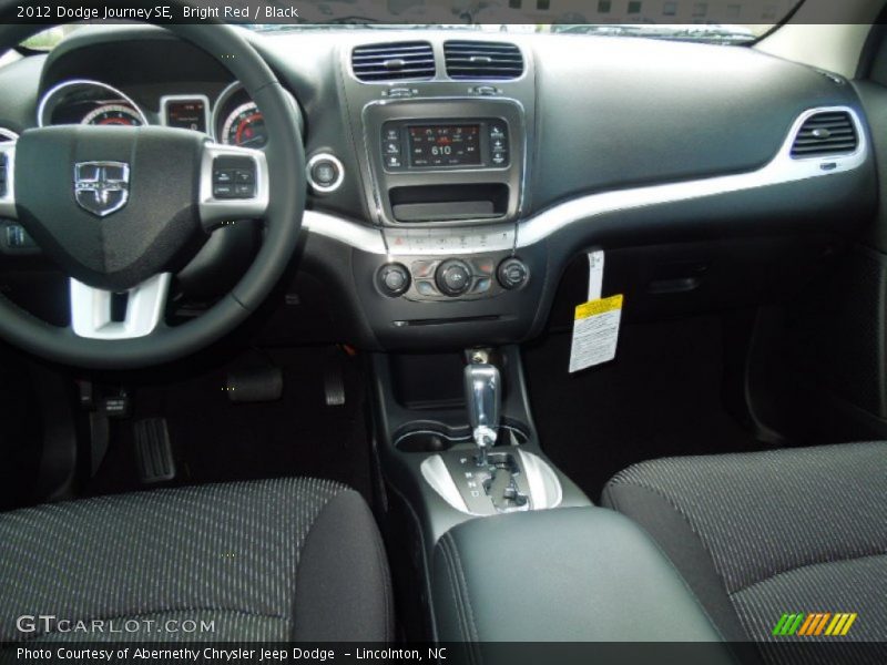 Bright Red / Black 2012 Dodge Journey SE