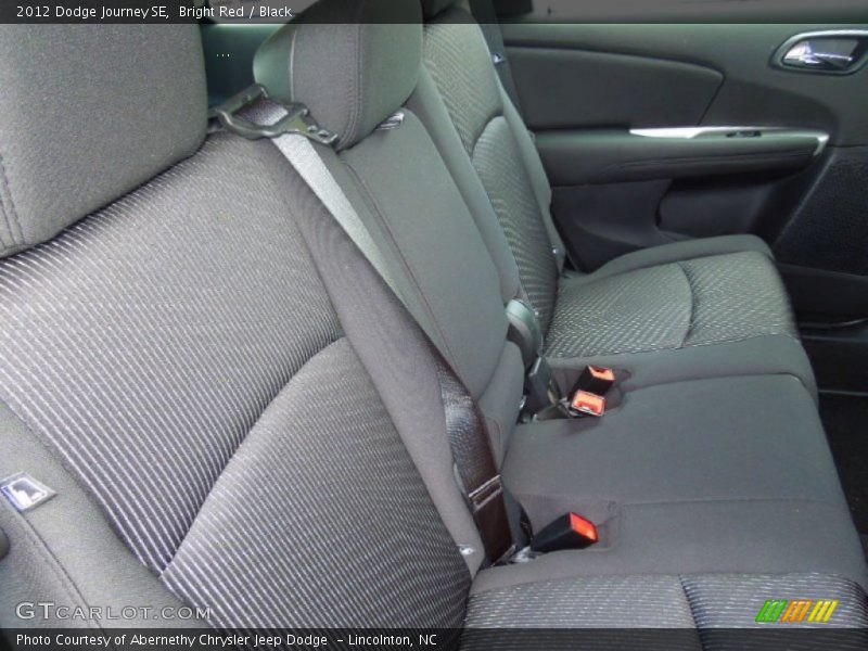 Bright Red / Black 2012 Dodge Journey SE